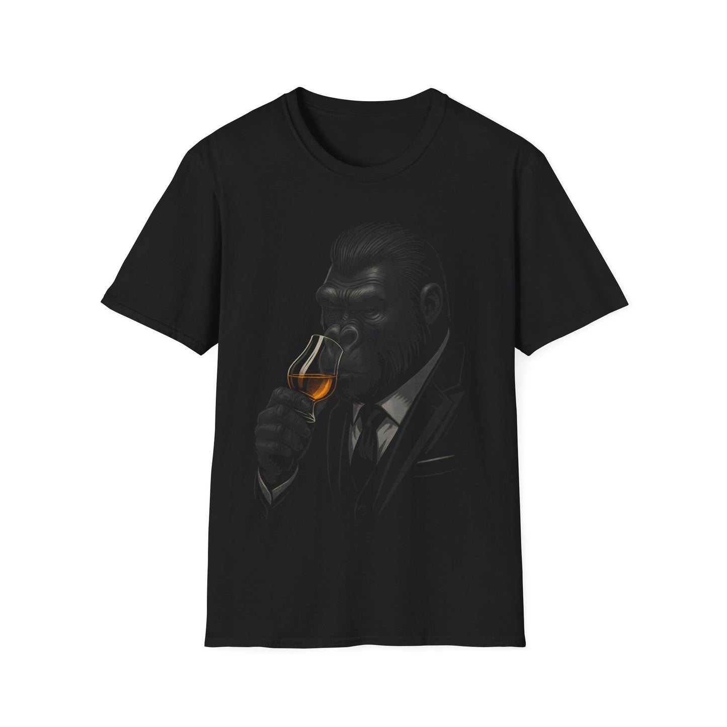 Whiskey Drinking Gorilla T-Shirt