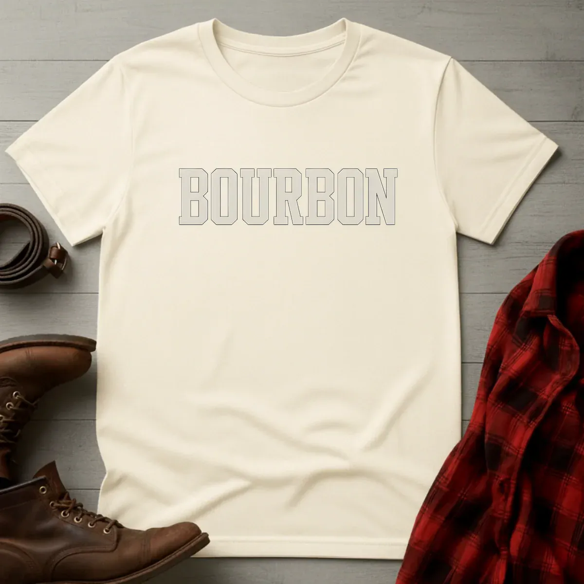 Bourbon Collegiate Typography T-Shirt