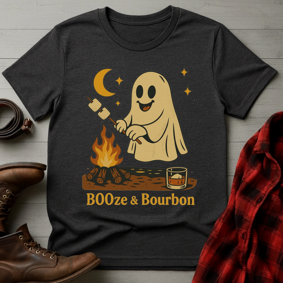 Bourbon Ghost Halloween T-Shirt