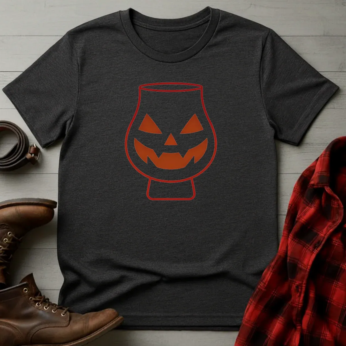 Whiskey Tumbler Glass Halloween T-Shirt