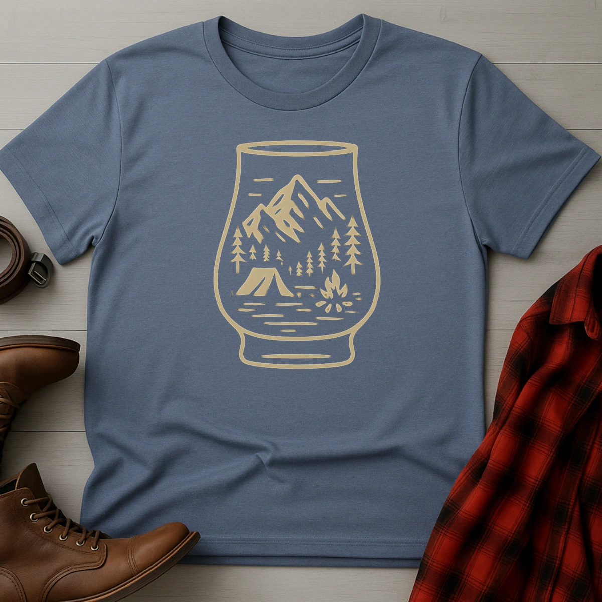 Whiskey Campfire Tumbler T-Shirt
