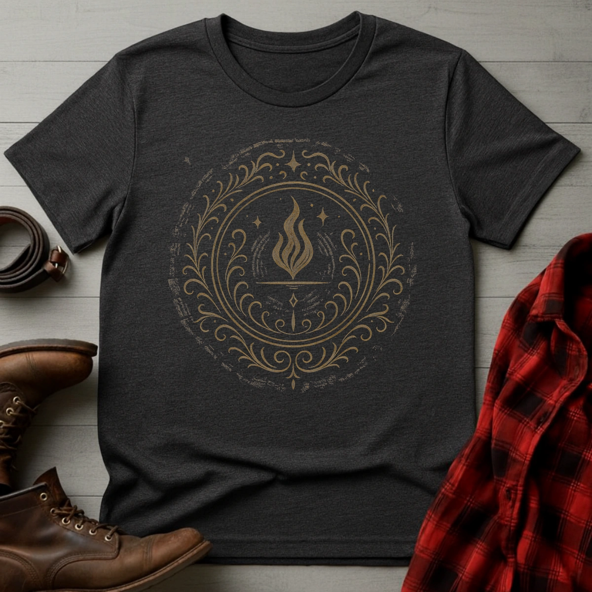Distressed Distillers Flame T-Shirt