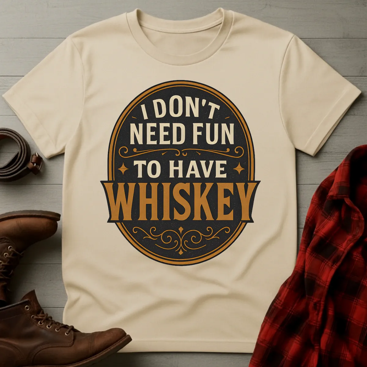 Fun Whiskey Badge T-Shirt