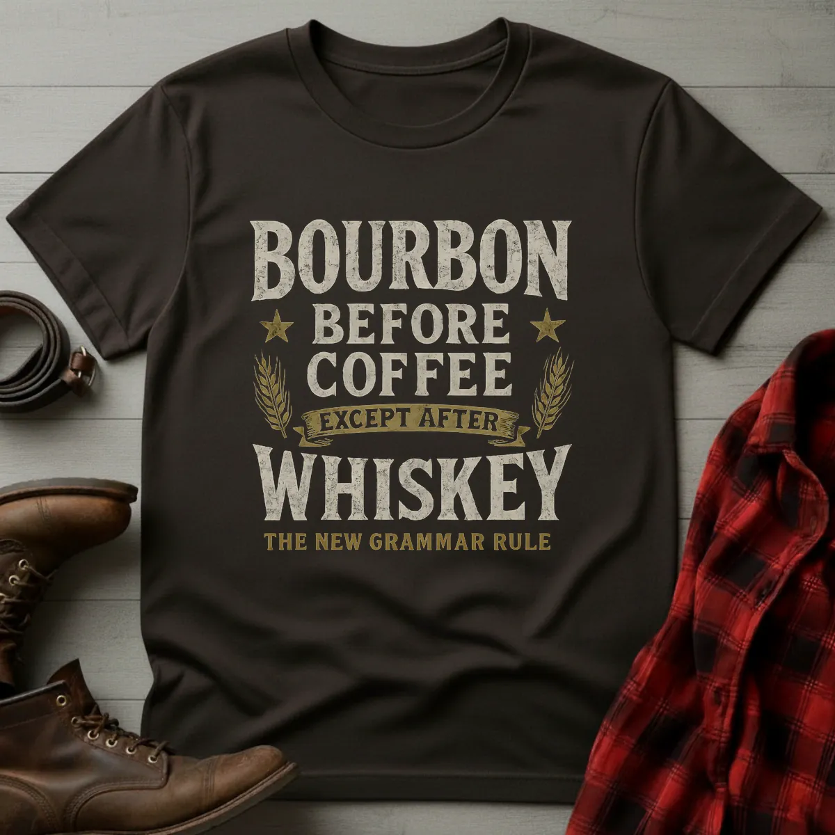 Bourbon Coffee Whiskey Rule T-Shirt