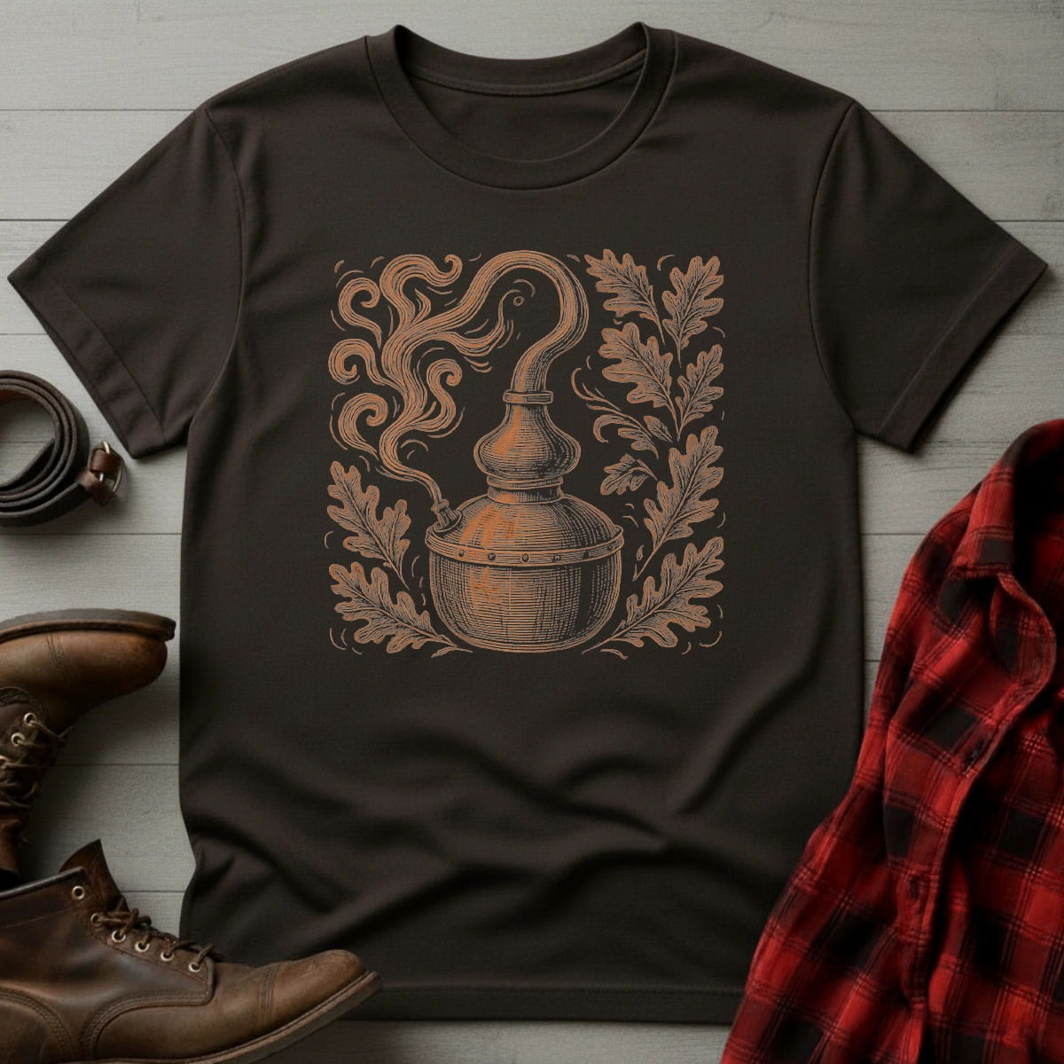 Whiskey Pot Still Vapor T-Shirt