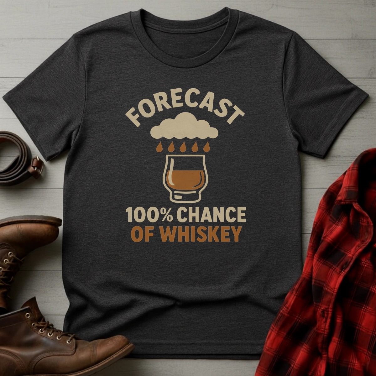 Forecast 100% Whiskey T-Shirt