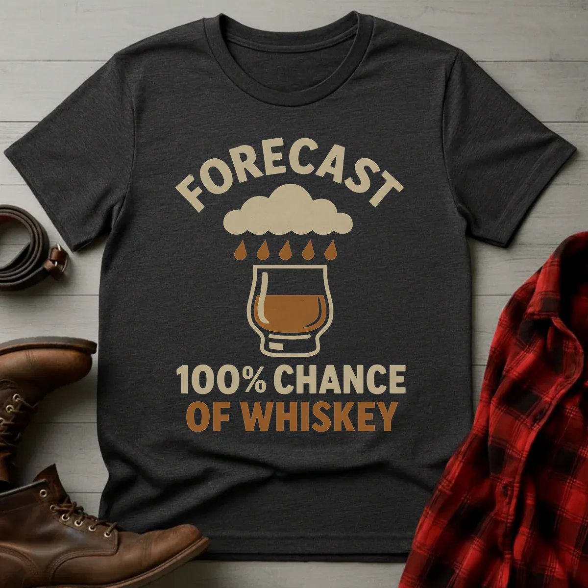 Forecast 100% Whiskey T-Shirt