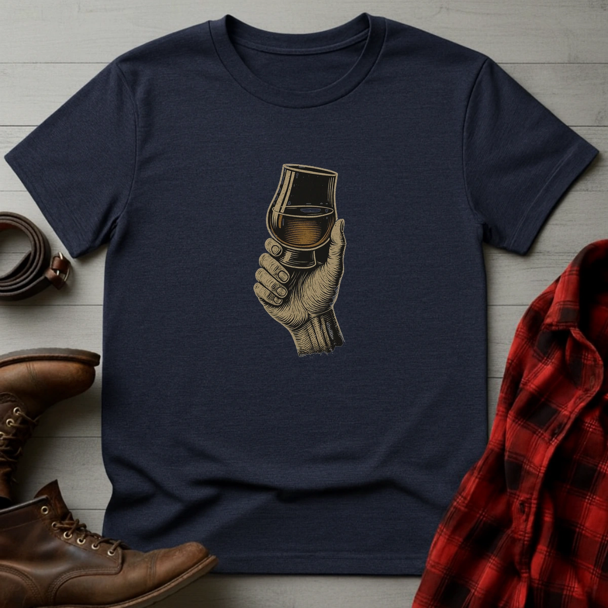 Hand Holding Whiskey Glass T-Shirt