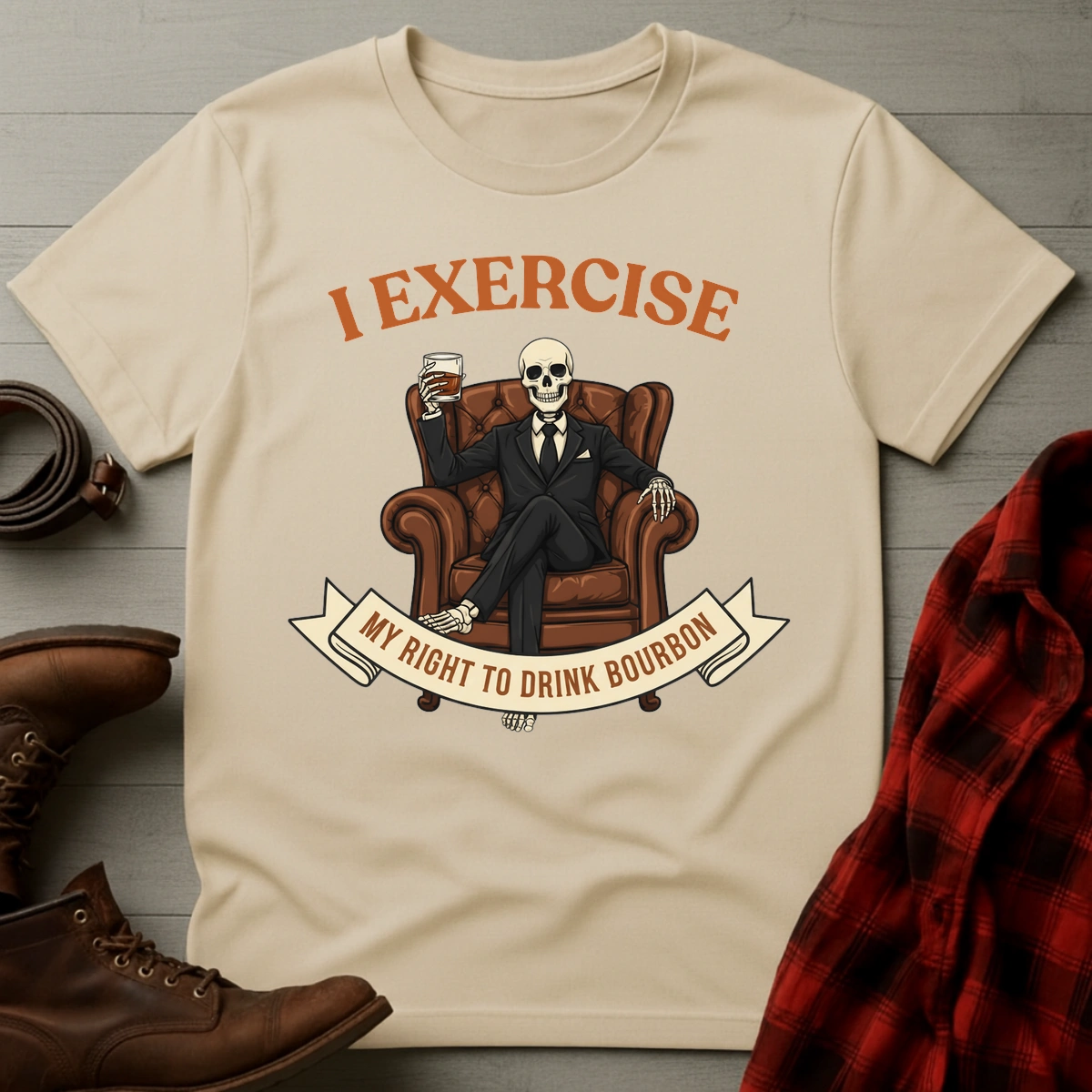 Exercise Right to Drink Bourbon T-Shirt