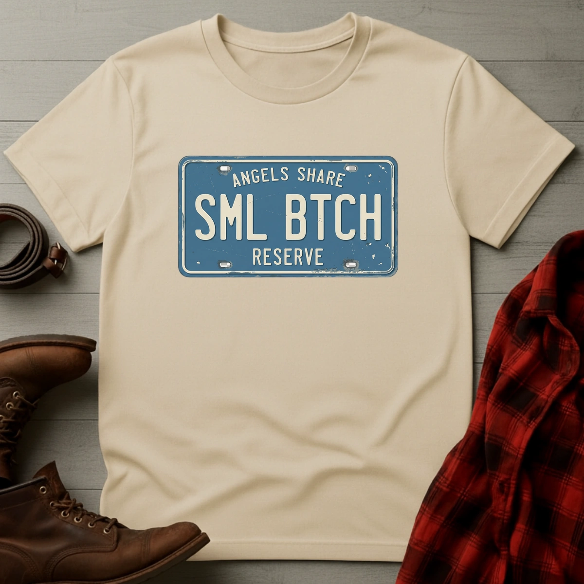 Angels Share License Plate T-Shirt