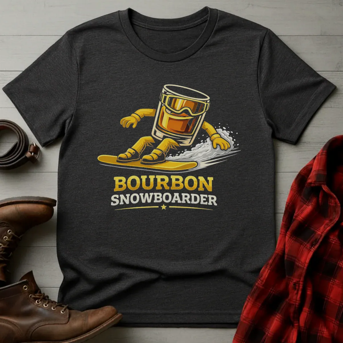 Bourbon Snowboarder Athlete T-Shirt