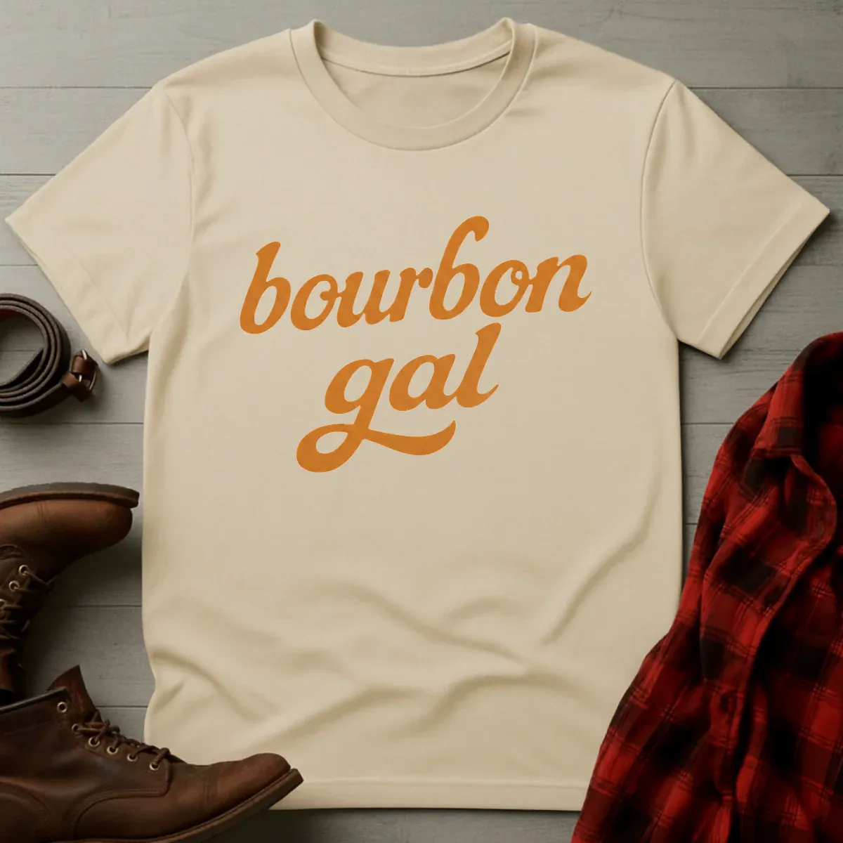 Bourbon Gal Script T-Shirt