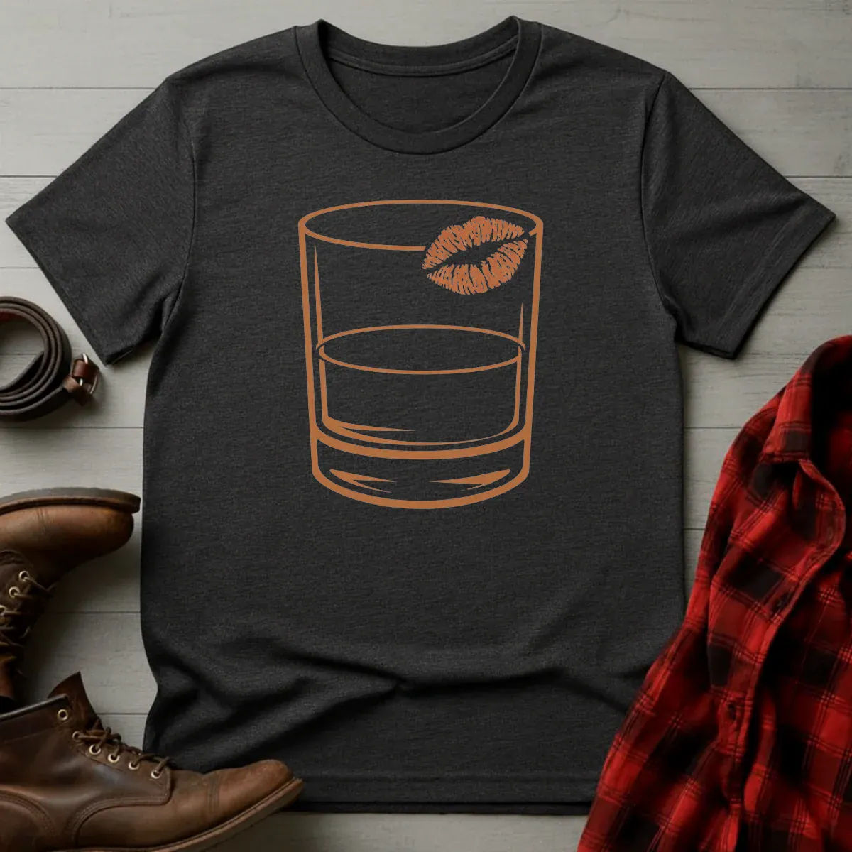 Bourbon Babe Glass Lipstick Kiss T-Shirt
