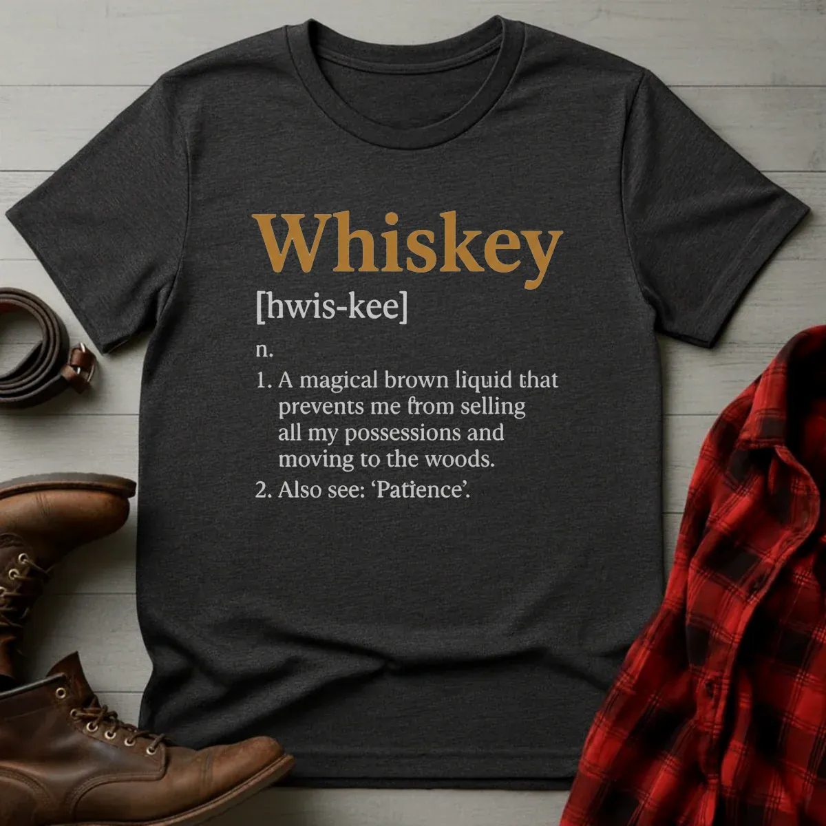 Whiskey Definition Brown Liquid T-Shirt