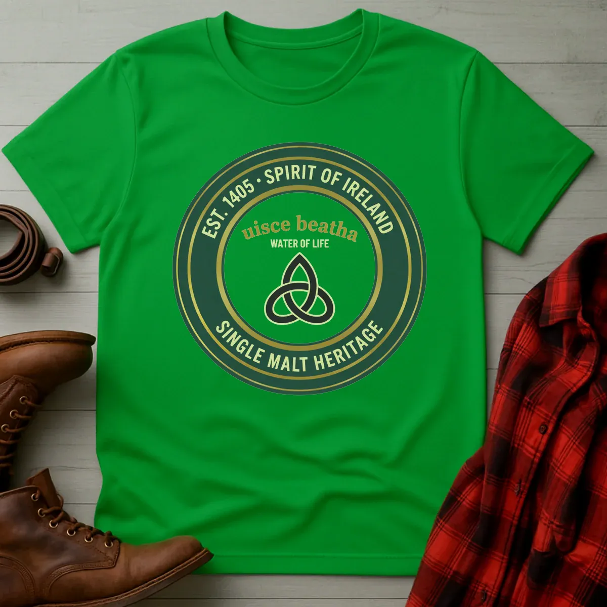 uisce beatha Water of Life Irish Whiskey T-Shirt