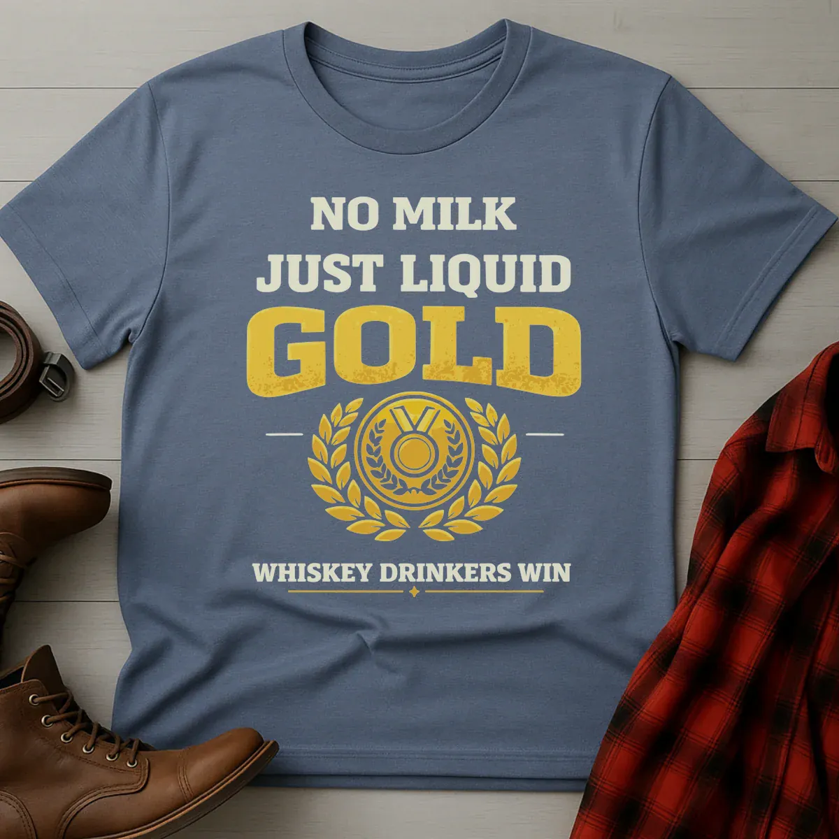 No Milk Just Liquid Gold Whiskey T-Shirt