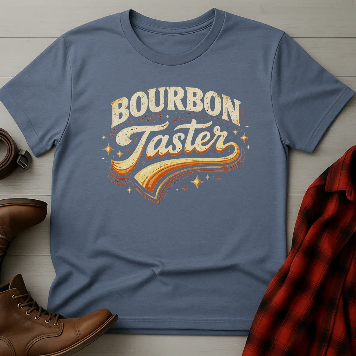 Bourbon Taster Retro Script T-Shirt