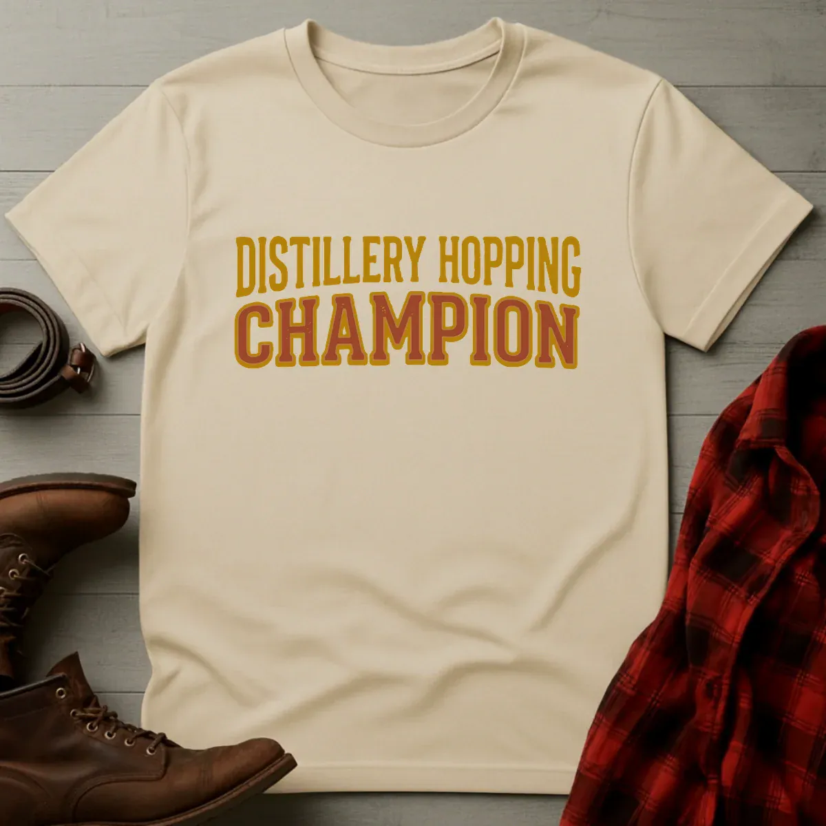 Distillery Hopping Champion Whiskey T-Shirt
