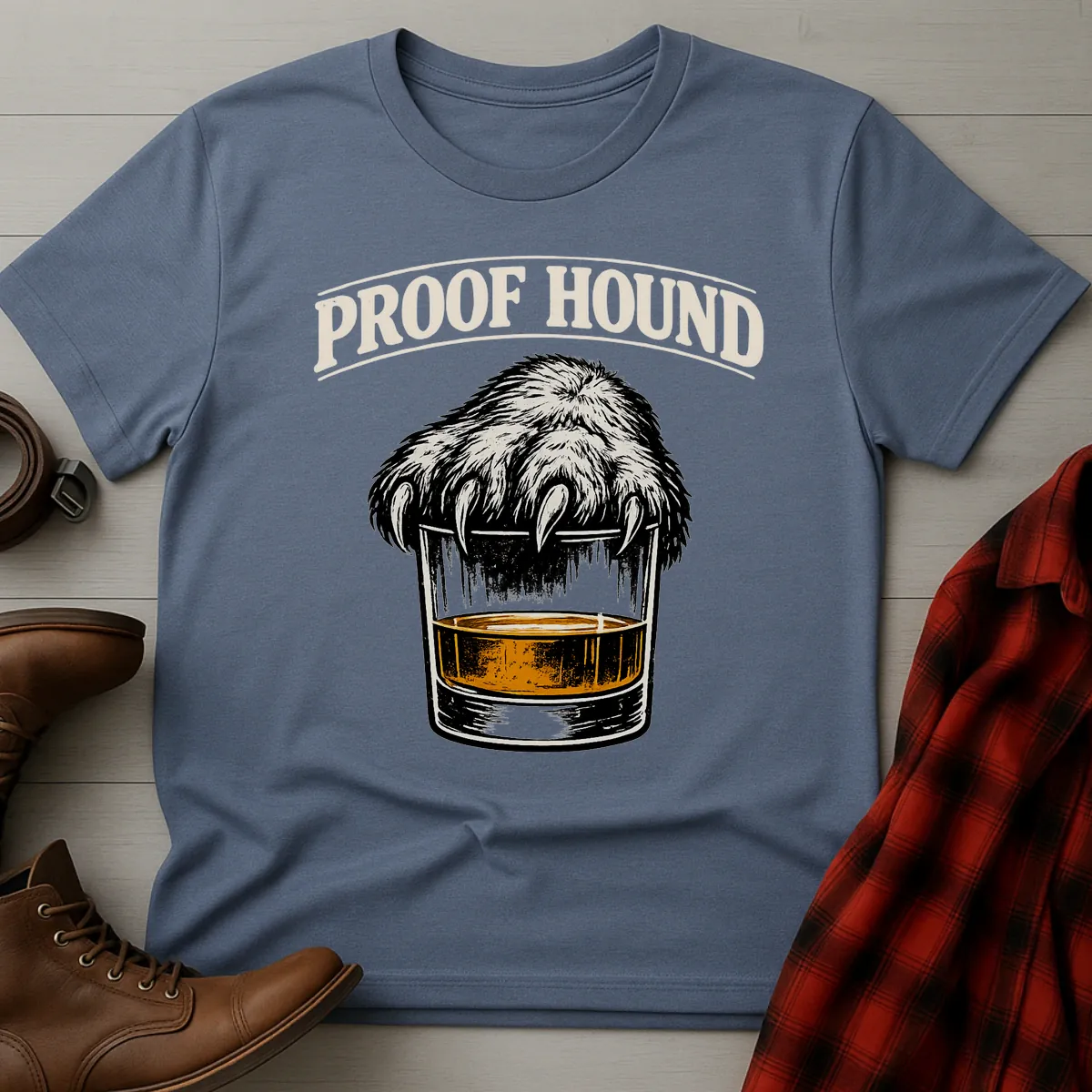 Bourbon Proof Hound Paw Glass T-Shirt