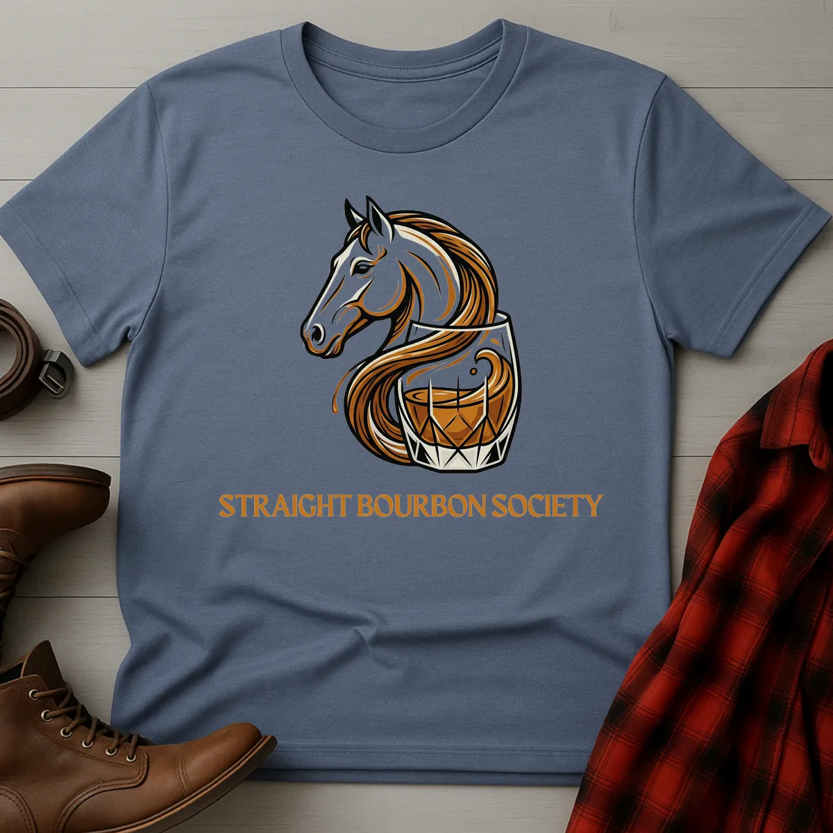 Straight Bourbon Society Horse T-Shirt