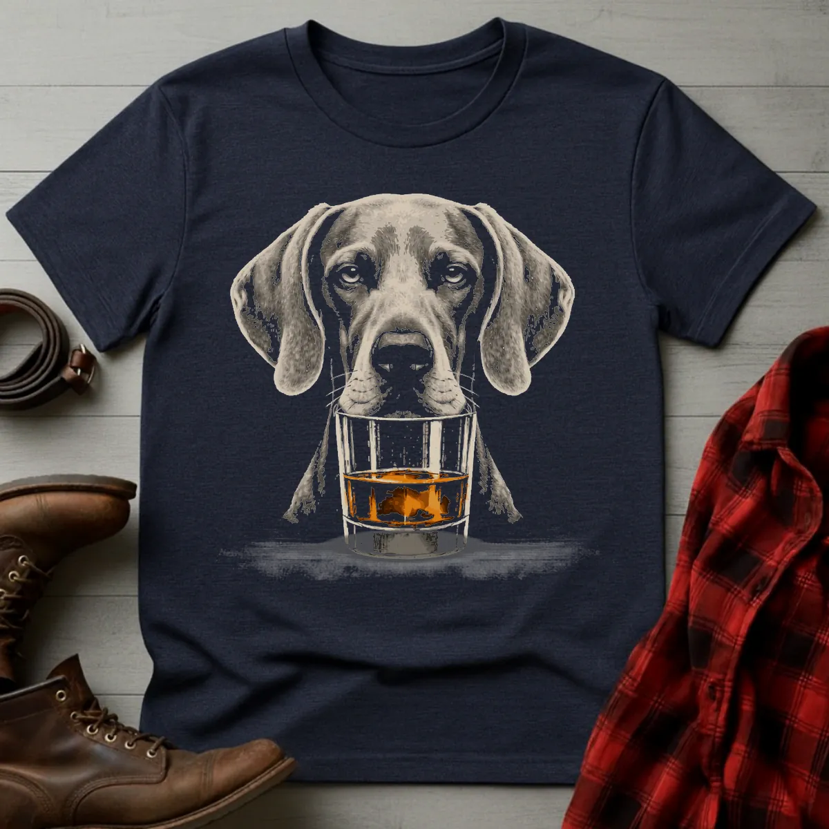 Whiskey Dog Weimaraner T-Shirt