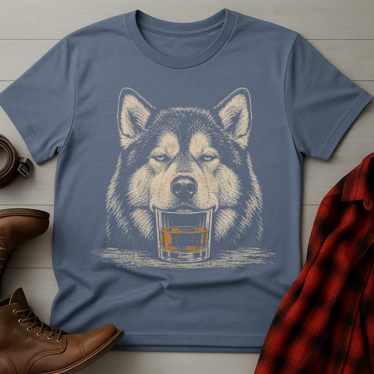 Whiskey Dog Alaskan Malamute T-Shirt