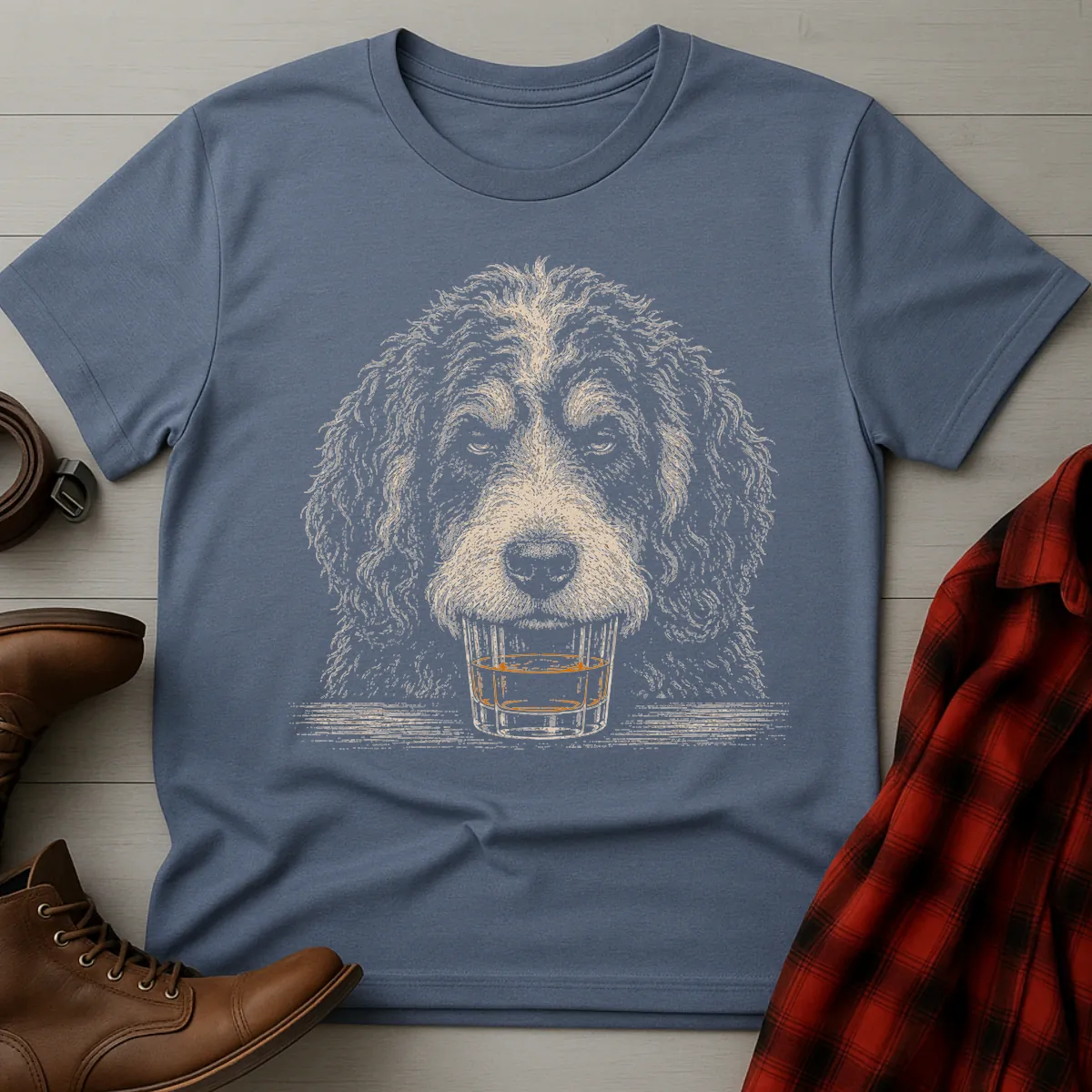 Whiskey Dog Bernedoodle T-Shirt