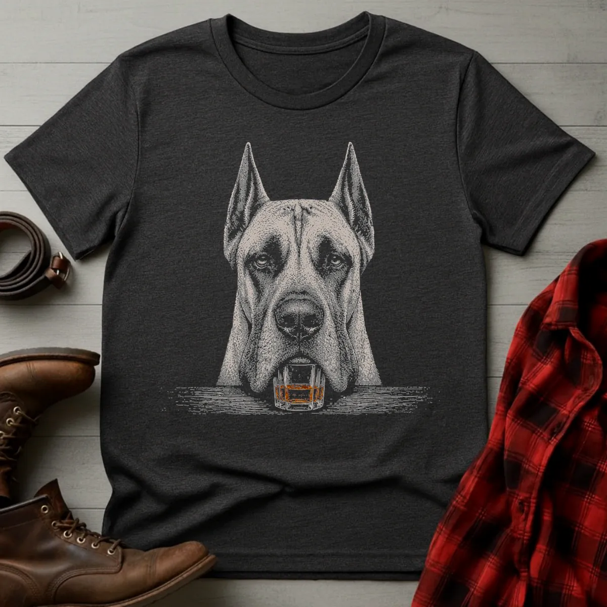 Whiskey Dog Great Dane T-Shirt
