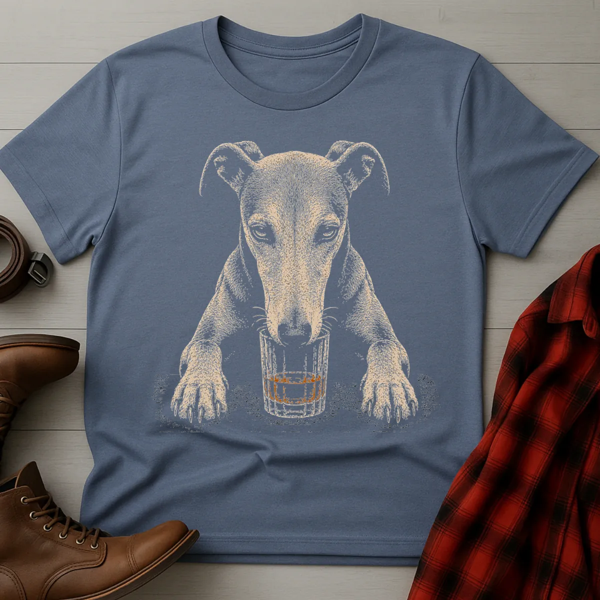 Whiskey Dog Greyhound T-Shirt