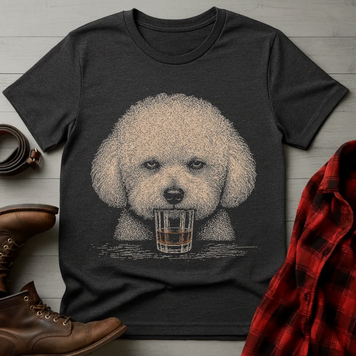 Whiskey Dog Bichon Frise T-Shirt
