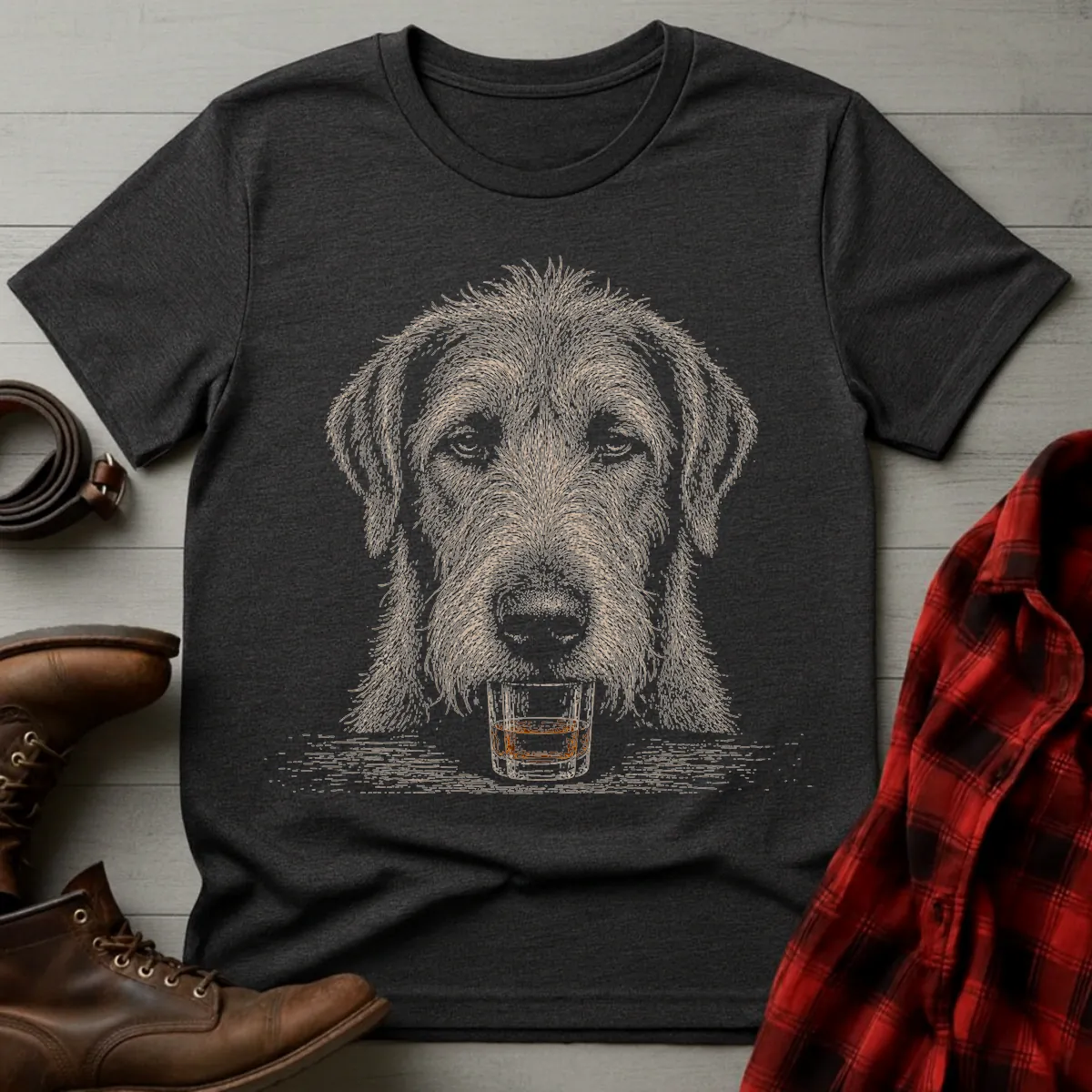 Whiskey Dog Irish Wolfhound T-Shirt