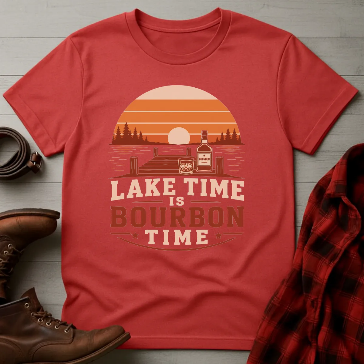 Lake Time is Bourbon Time T-Shirt
