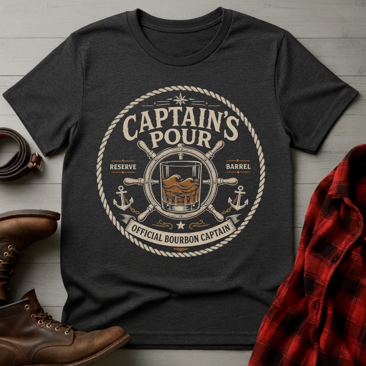 Captains Pour Official Bourbon Captain T-Shirt