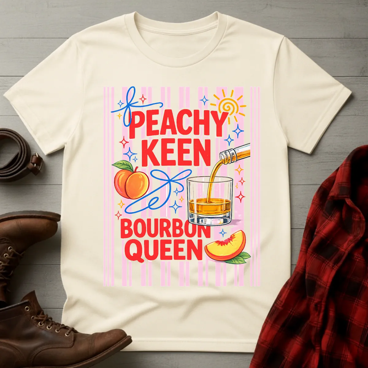 Peachy Keen Bourbon Queen T-Shirt