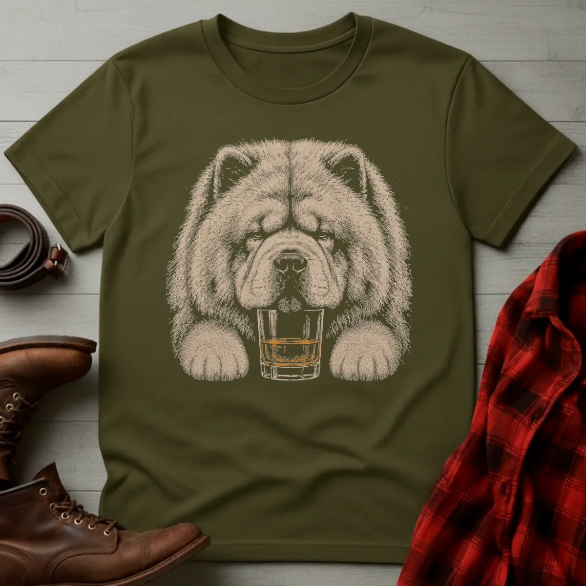 Whiskey Dog Chow Chow T-Shirt