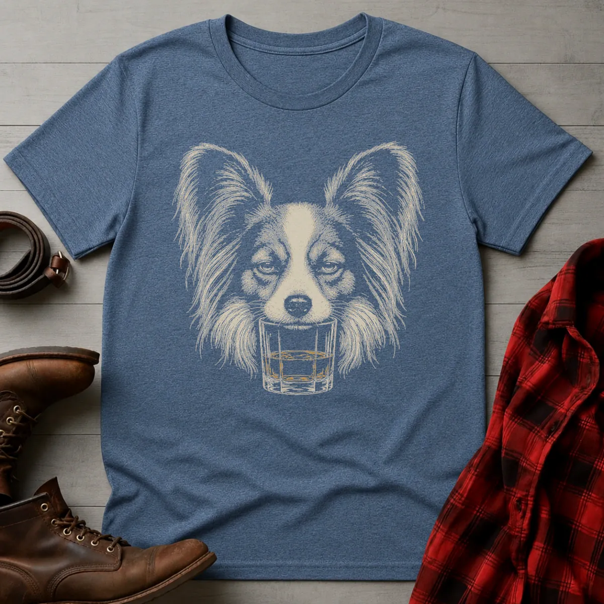 Whiskey Dog Papillon T-Shirt
