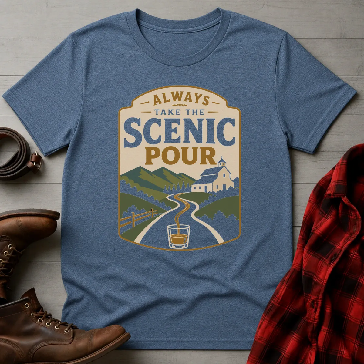 Always Take the Scenic Pour T-Shirt