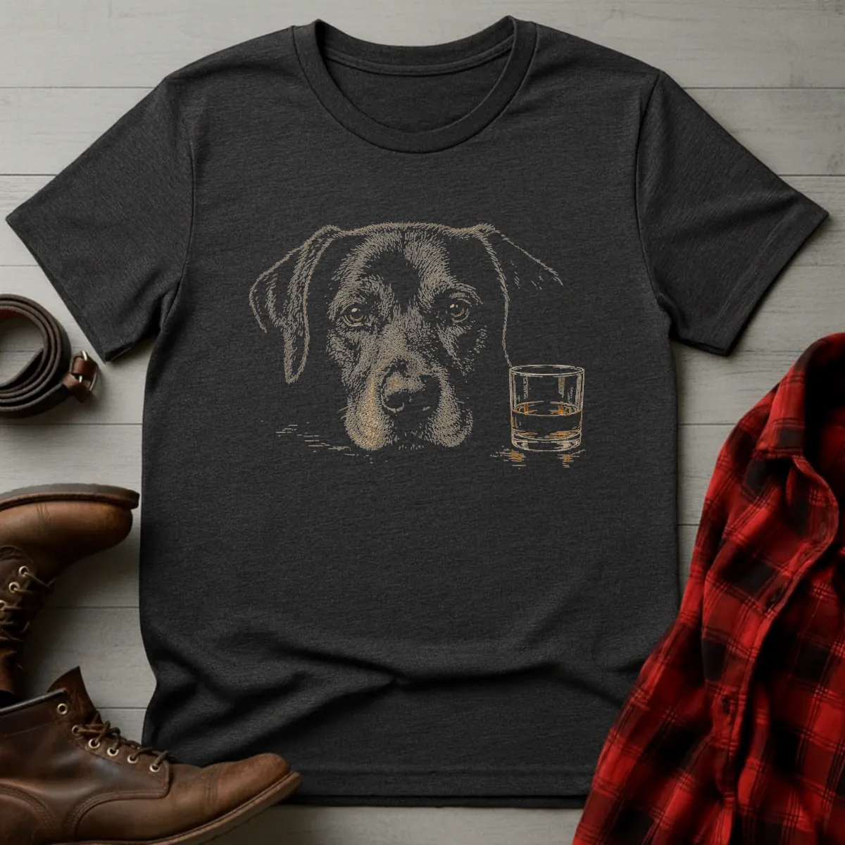 Whiskey Dog Black Lab Companion T-Shirt