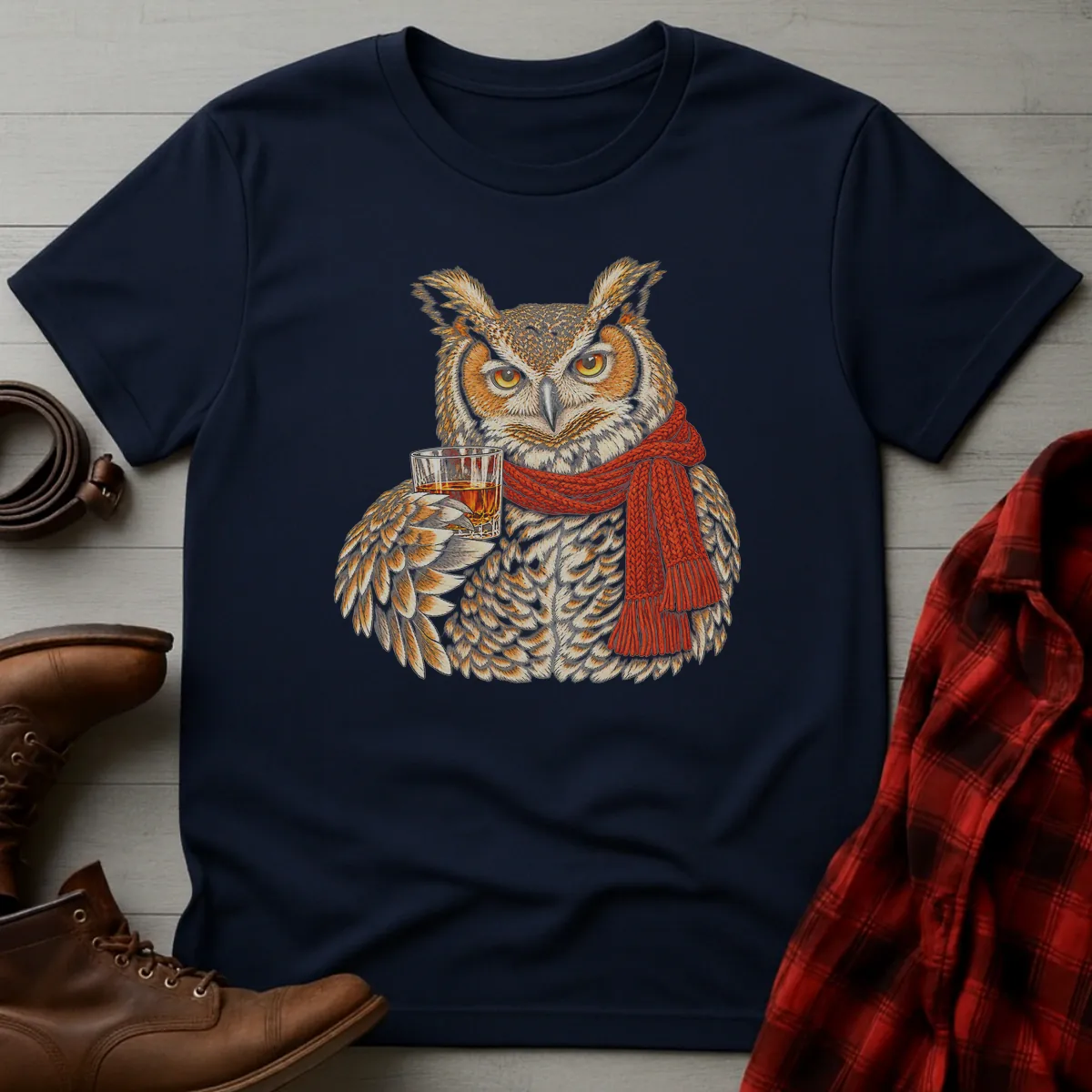 Owl Whiskey Toast T-Shirt