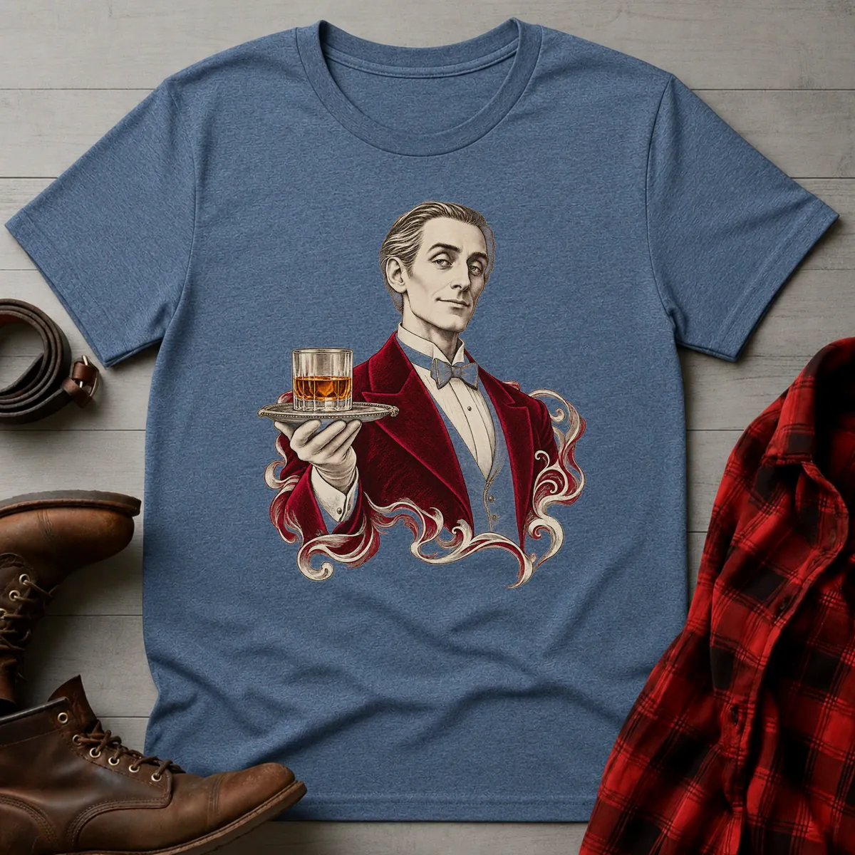 Vintage Gentleman Whiskey Service T-Shirt