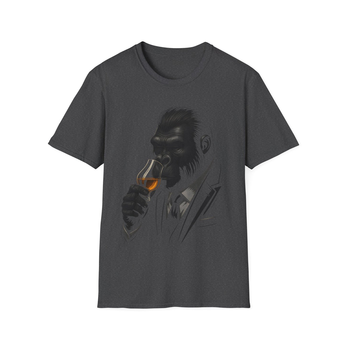 Whiskey Drinking Gorilla T-Shirt