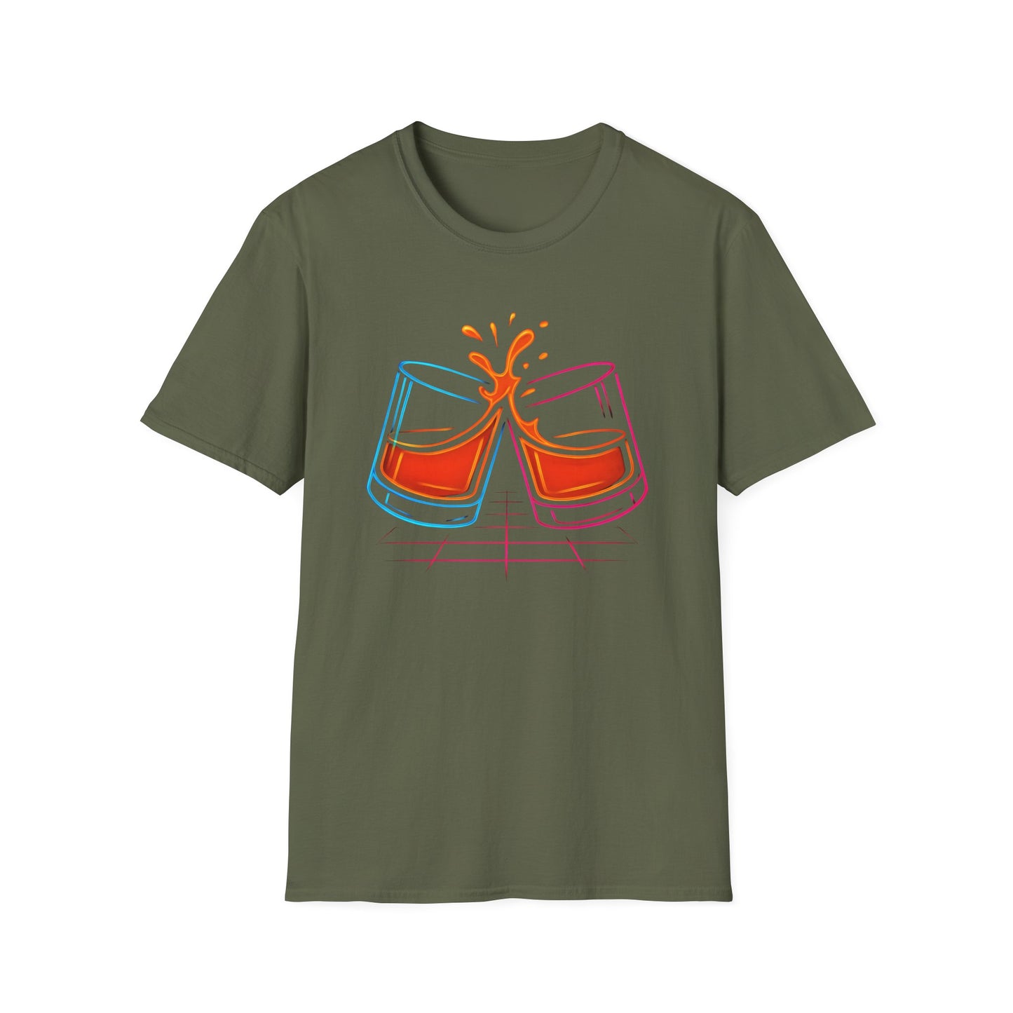 Clinking Neon Whiskey T-Shirt