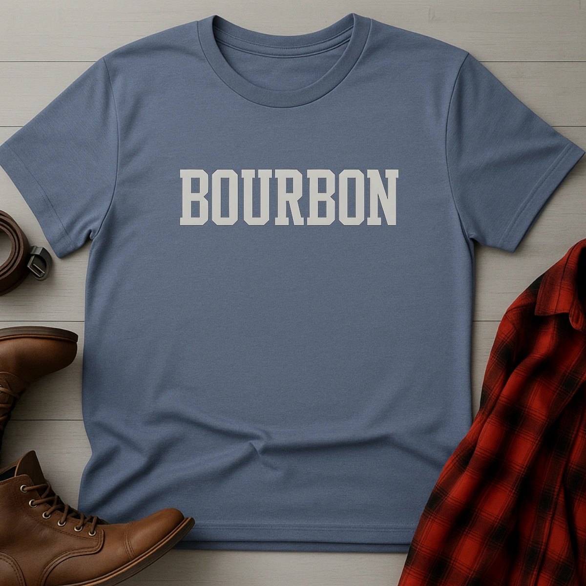 Bourbon Collegiate Typography T-Shirt
