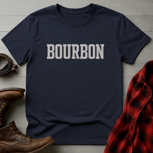 Bourbon Collegiate Typography T-Shirt