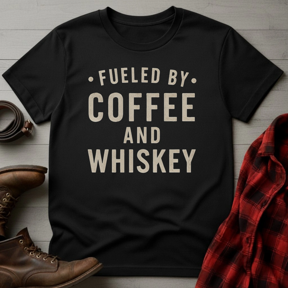 Coffee Whiskey Fueled T-Shirt