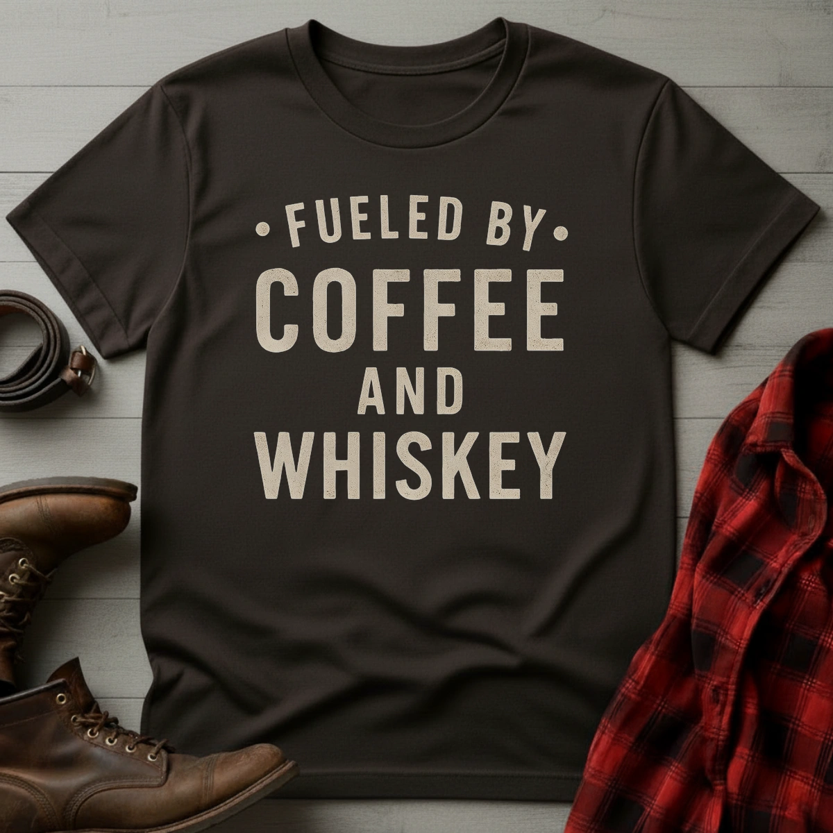 Coffee Whiskey Fueled T-Shirt