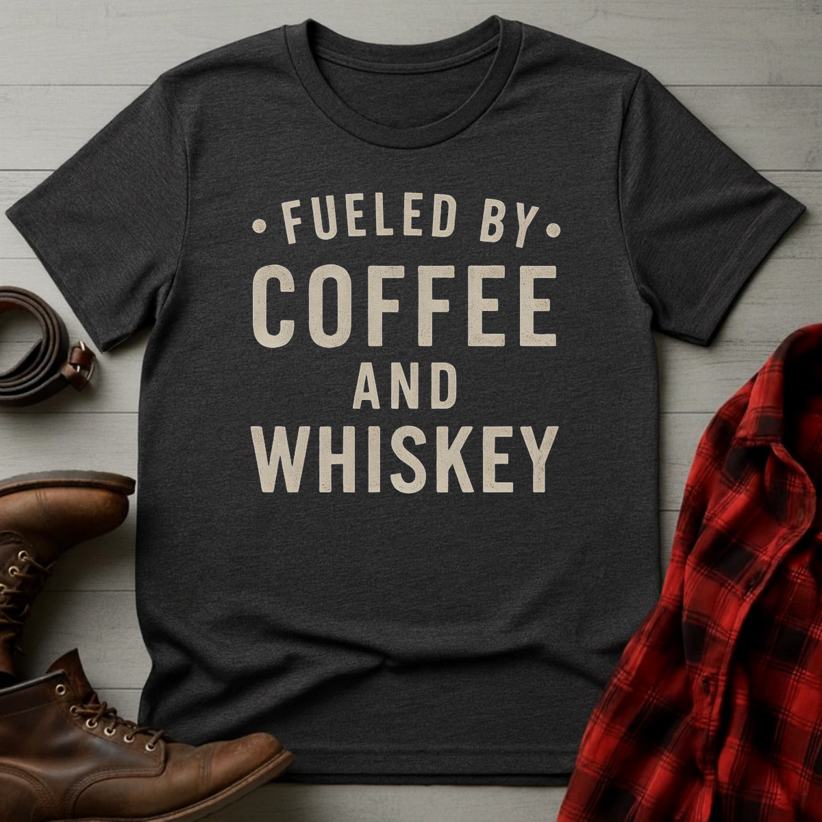 Coffee Whiskey Fueled T-Shirt