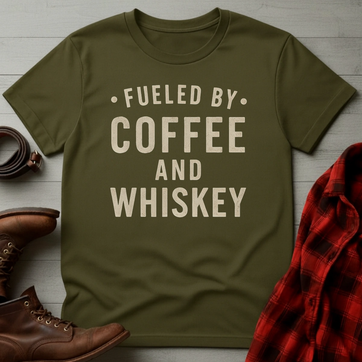 Coffee Whiskey Fueled T-Shirt
