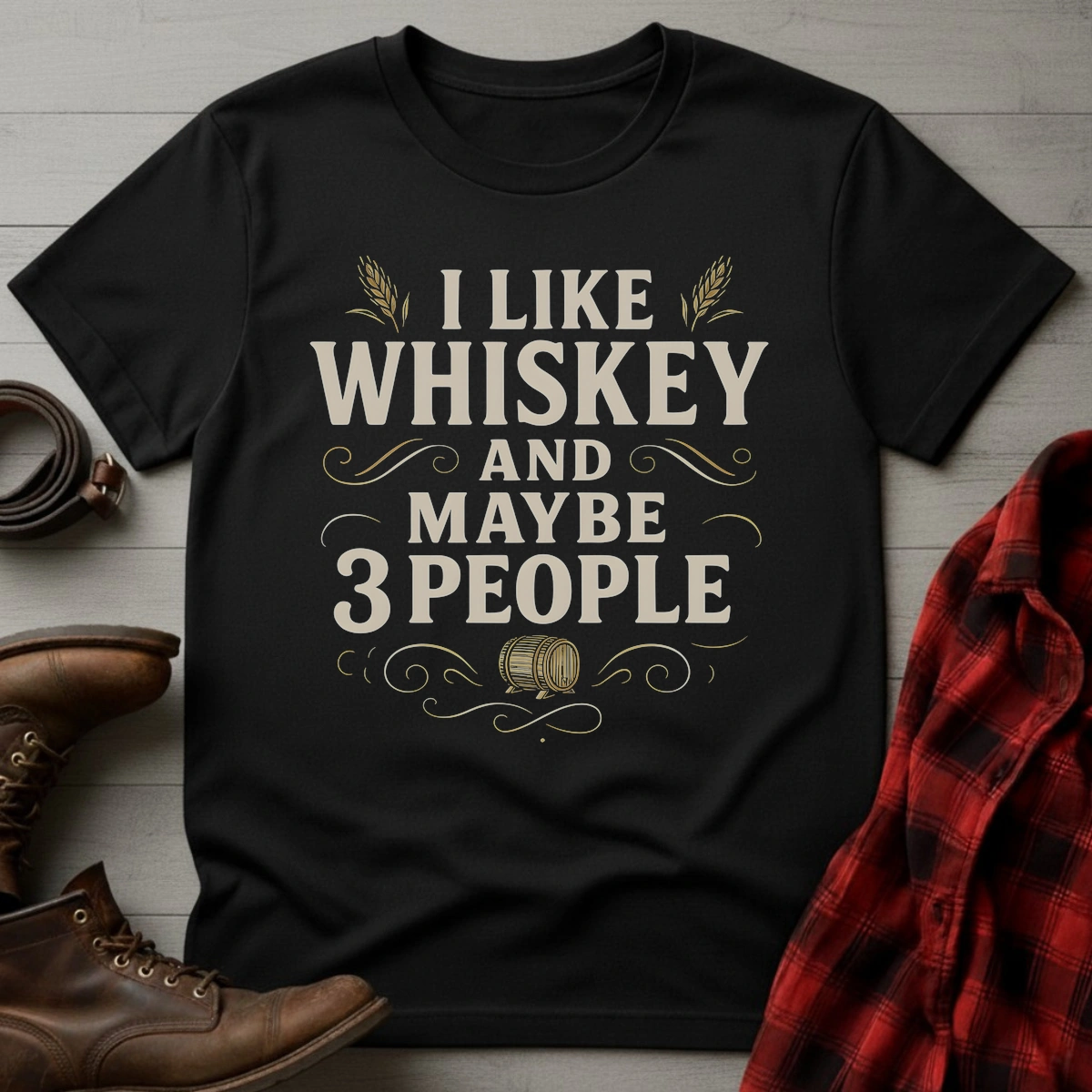 Like Whiskey Maybe 3 People T-Shirt
