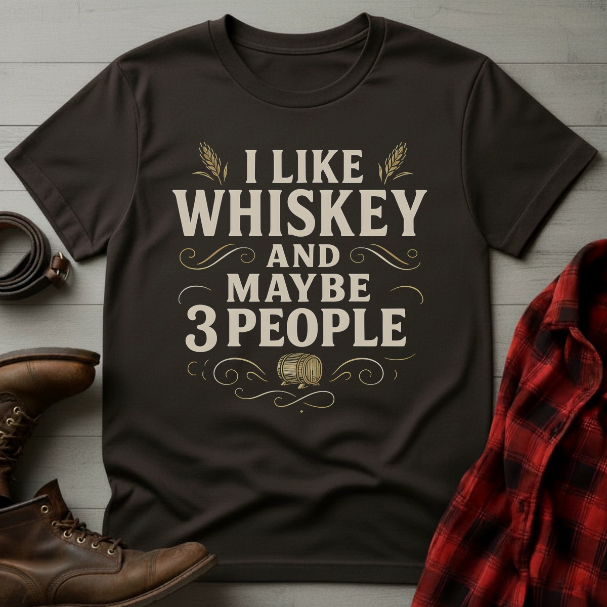 Like Whiskey Maybe 3 People T-Shirt